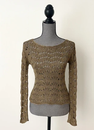 Pull ajouré kaki style fairycore y2k, marque: Top Vintage, état: Très bon état, taille: M / 38 / 10, 22,00 €, 23,80 € Protection acheteurs (Pro) incluse