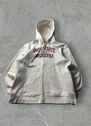 Hoodie full zip pull à capuche zip Russel Athletic USA vintage crème – Taille XL Oversize (Unisexe), brand: Russel Athletic, condition: Good, size: XL, €19.00, €20.65 includes Buyer Protection Pro