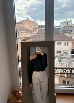 Top noir asymétrique une manche – Bershka – Taille XS, brand: Bershka, condition: New without tags, size: XS / 34 / 6, €5.00, €5.95 includes Buyer Protection