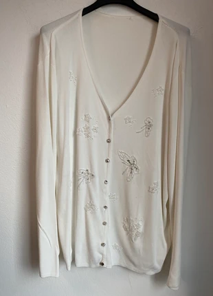 Cream embellished cardigan size m/L, brand: NO LABEL, condition: Very good, size: M / UK 12-14, £5.00, £5.95 includes Buyer Protection