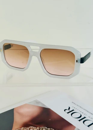 Fashion Glasses – Oversized White Frame with Gradient Lenses, brand: NO LABEL, condition: New without tags, £10.50, £11.73 includes Buyer Protection Pro