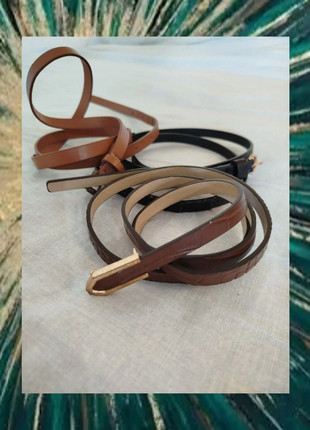 Lote 3 cinturones finos, marque: Zara, état: Satisfaisant, taille: 95 cm, 5,00 €, 5,95 € Protection acheteurs incluse