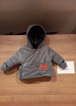 Zeer zacht grijs jasje Orchestra 3 maanden met handschoentjes, marque: Orchestra, état: Très bon état, taille: 3-6 mois / 62 cm, 4,00 €, 4,90 € Protection acheteurs incluse