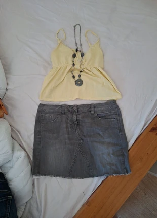 beaded denim skirt, brand: Marks & Spencer, condition: Very good, size: L / 40 / 12, €5.00, €5.95 includes Buyer Protection