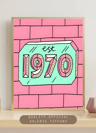 Affiche – 1970 Retro A3, brand: Fait Main, condition: Very good, €10.00, €11.20 includes Buyer Protection Pro