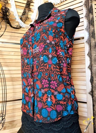 💠💠 Chemise sans manche fluide et fleurie légèrement transparente H&M taille S 💠, marque: H&M, état: Très bon état, taille: S / 36 / 8, 5,50 €, 6,48 € Protection acheteurs (Pro) incluse