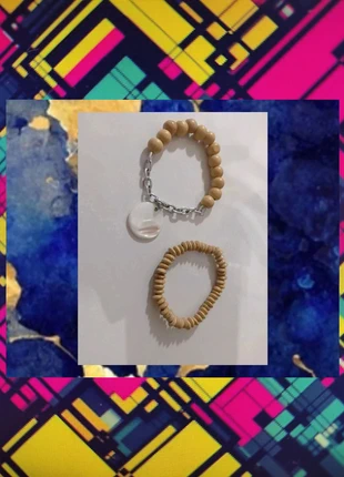 Conjunto 2 pulseras de madera, marque: Local, état: Très bon état, 5,00 €, 5,95 € Protection acheteurs incluse