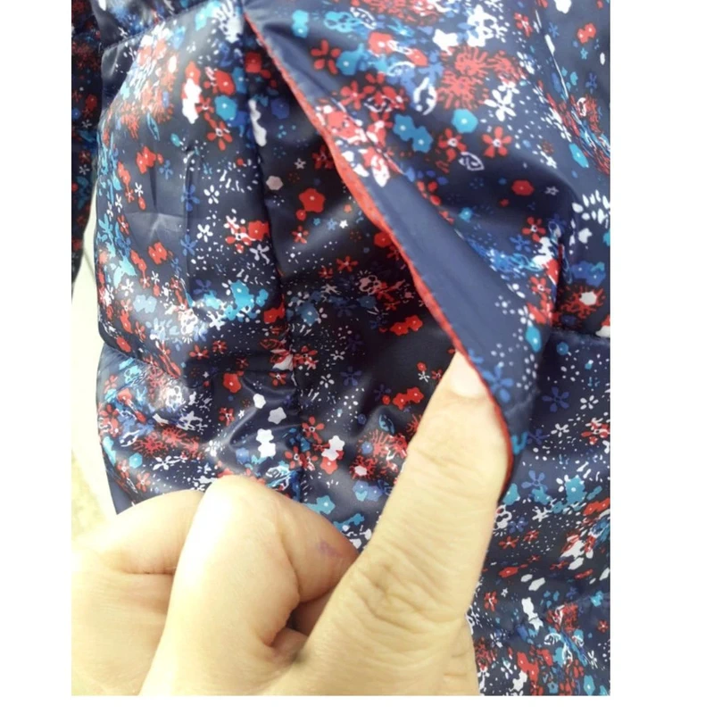 Blouson réversible femme avec fleurs violet et rouge taille 38 - photo numéro 4