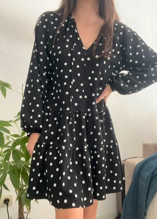 Robe à pois manche longue mango, marke: Mango, zustand: Sehr gut, größe: XS / 34 / 6, 10,00 €, 11,20 € inklusive Vinted-Käuferschutz