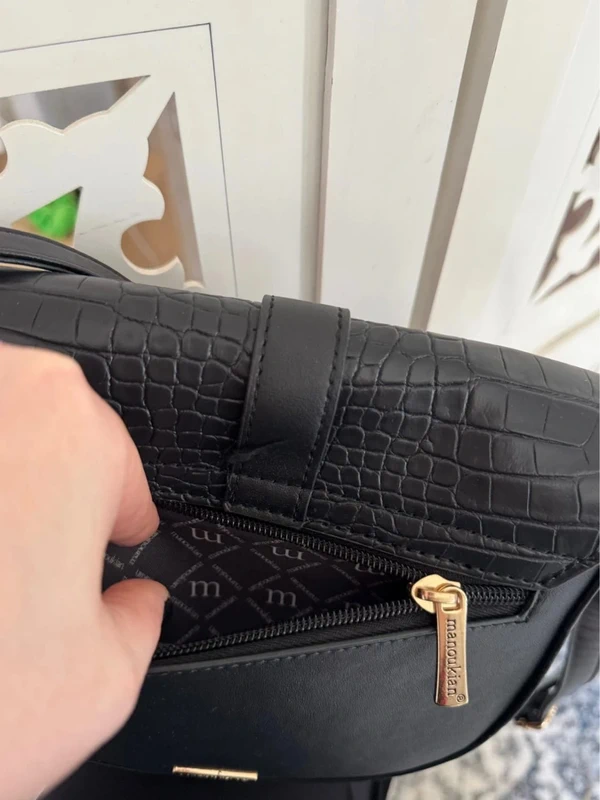 Sac noir bandoulière effet crocodile Manoukian Neuf - photo numéro 11