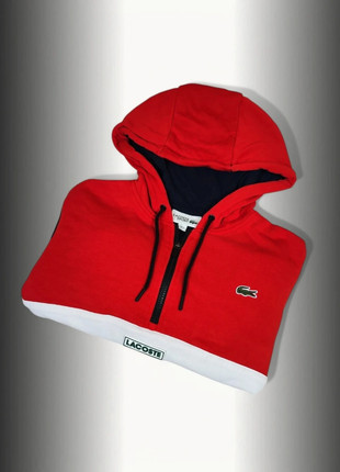 Sweat à capuche 1/4 zip France Lacoste Premium logo brodé * Taille S, marke: Lacoste, zustand: Sehr gut, größe: S, 35,00 €, 37,45 € inklusive Vinted-Käuferschutz