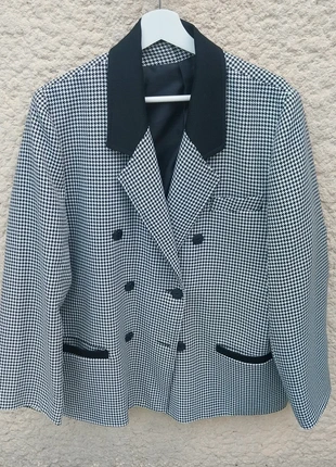 Veste blazer croisée pied de poule vintage, marca: Vintage, estado: Muy bueno, tamaño: L / 40 / 12, 10,00 €, 11,20 € Protección al comprador incluida