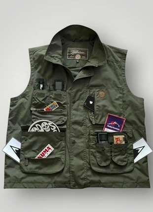 Late 90s Fjällräven Multi-Pocket Functional Utility Vest • Olive Green & Ripstop Nylon "G-1000", marque: Fjällräven, état: Très bon état, taille: XL, 119,65 €, 126,33 € Protection acheteurs incluse