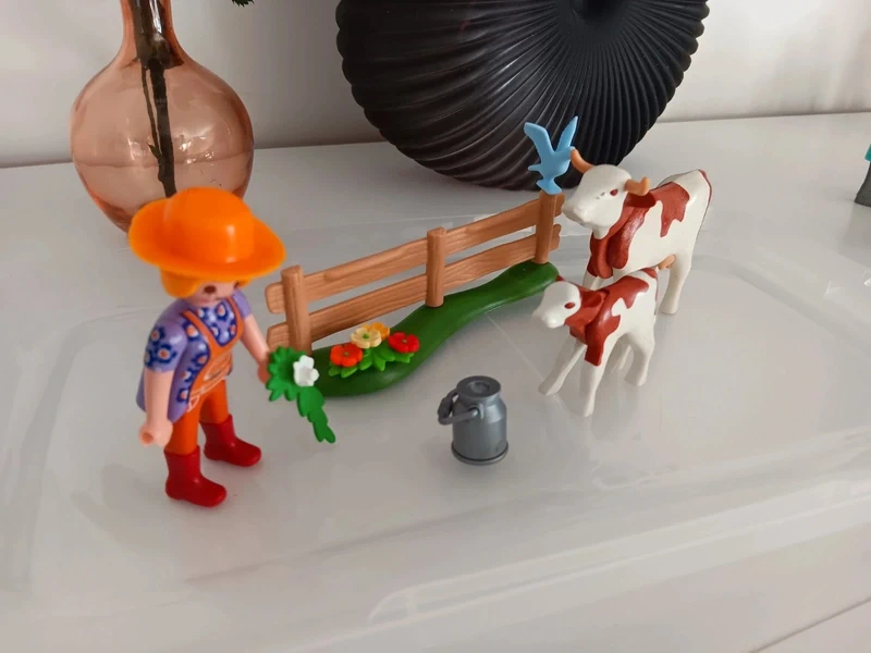 Vache avec fermière playmobil - photo numéro 4