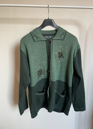 Gilet vintage vert fleurs et brillants, marque: Xiaosa Fushi, état: Très bon état, taille: L / 40 / 12, 5,00 €, 5,95 € Protection acheteurs incluse