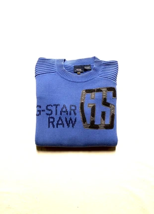 💫vintage Y2K 00’s 2000’s blue G-Star Raw heavy knitwear straight fitted hiphop sweater💫(TA59), marque: G-Star RAW, état: Bon état, taille: L, 6,99 €, 8,04 € Protection acheteurs (Pro) incluse