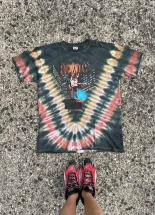 AC/DC Tie-Dye Tour Tee 90s Rock Vintage Style 2001 licensed tour Grunge Oversize Streetwea, marque: Screen Stars, état: Très bon état, taille: L, 49,00 €, 52,15 € Protection acheteurs incluse