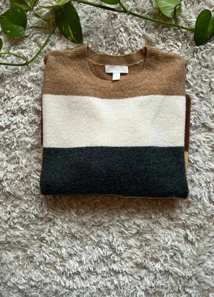 Pull multicolore tons bruns oversize H&M M, marque: H&M, état: Très bon état, taille: M / 38 / 10, 9,00 €, 10,15 € Protection acheteurs incluse