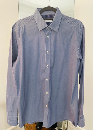 Nigel Hall italien shirting chemise L rayures bleu, marque: Nigel Hall, état: Très bon état, taille: L, 15,00 €, 16,45 € Protection acheteurs incluse