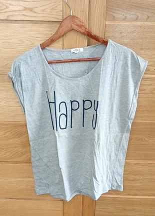 T-shirt Happy, marca: TEX, estado: Muito bom, tamanho: XXL / 44 / 16, €1.00, €1.75 inclui Proteção do Comprador