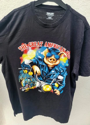 T Shirt Vintage (1990) imprimé style Harley Davidson - The Great American Hog (Taille XL), brand: Harley Davidson, condition: Very good, size: XL, €45.00, €47.95 includes Buyer Protection