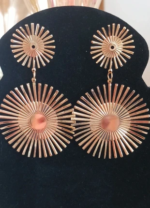 Boucles d'oreilles neuves pendantes en acier inoxydable doré tendance chic bohème summer, merk: Tendance, staat: Nieuw met prijskaartje, € 7,00, € 8,05 inclusief Kopersbescherming