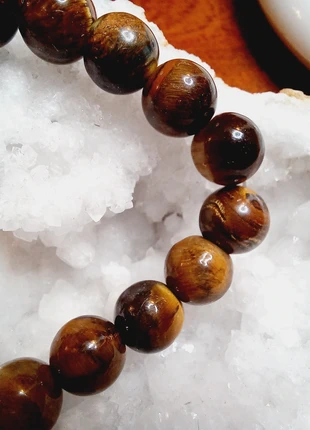 Bracelet en pierre œil de tigre marron doré - pierre naturelle 10 mm, marca: bymyself, estado: Nuevo con etiquetas, 9,00 €, 10,15 € Protección al comprador incluida