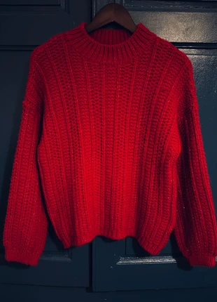 Pull jolie maille rouge foncé, merk: Camaïeu, staat: Heel goed, maat: S / 36 / 8, € 12,00, € 13,30 inclusief Kopersbescherming