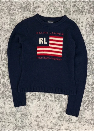 Pull Ralph Lauren drapeau des états unis flag bleu marine taille XS femme, brand: Ralph Lauren, condizioni: Ottime, taglia: XS / IT 38 / EU 34, €54.00, €57.40 include la Protezione acquisti