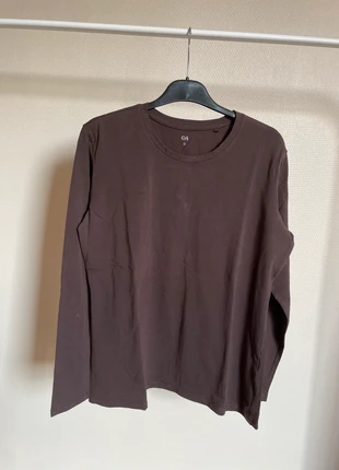 T-shirt manches longues brun, marque: C&A, état: Neuf sans étiquette, taille: L, 1,00 €, 1,75 € Protection acheteurs incluse