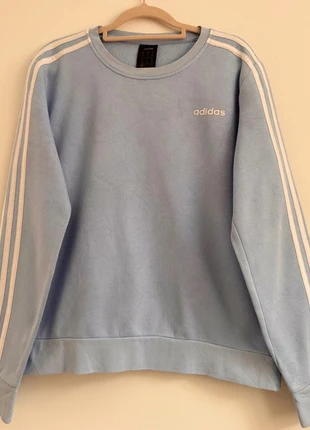 Adidas Originals Crewneck Sweatshirt – Light Blue (UK 12-14 / M), brand: adidas, condition: Satisfactory, size: M / 10, £3.00, £3.85 includes Buyer Protection Pro