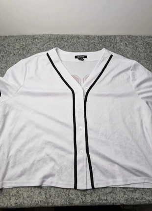 Chemise style baseball Five.By.Five blanche 1991, taille 3X (grande taille), brand: five by five, condition: Very good, size: XXXL / 46 / 18, €14.00, €15.40 includes Buyer Protection