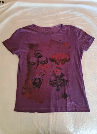 Edgy Skull Graphic Tee – Purple | Size L | Unique Design, marke: Yes Zee, zustand: Sehr gut, größe: L, 5,00 €, 5,95 € inklusive Vinted-Käuferschutz