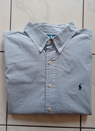 Chemise Ralph Lauren - taille L - blanche à carreaux, logo brodé bleu, marca: Ralph Lauren, estado: Muy bueno, tamaño: L, 15,00 €, 16,45 € Protección al comprador incluida