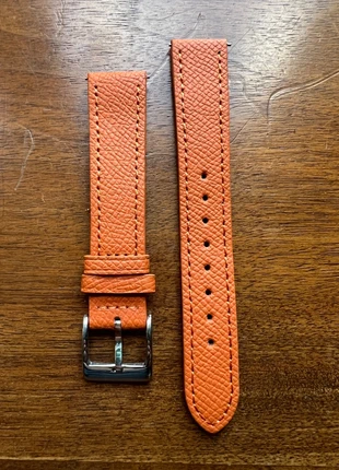 Bracelet de montre en cuir grainé orange 18mm neuf, brand: vintage strap, condizioni: Nuovo senza cartellino, taglia: Taglia unica, €17.95, €19.55 include la Protezione acquisti Pro