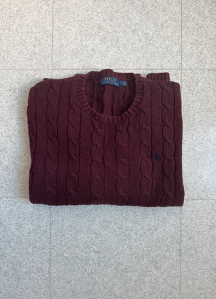 Pull Ralph Lauren bordeaux torsadé – Taille: M, brand: Ralph Lauren, condition: Very good, size: M, 65.00 €, 68.95 € includes Buyer Protection