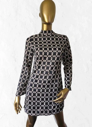 👗 Robe Mango – Imprimé Chaînes Noir & Blanc – Taille S, brand: Mango, condizioni: Ottime, taglia: S / IT 40 / EU 36, €20.00, €21.70 include la Protezione acquisti Pro