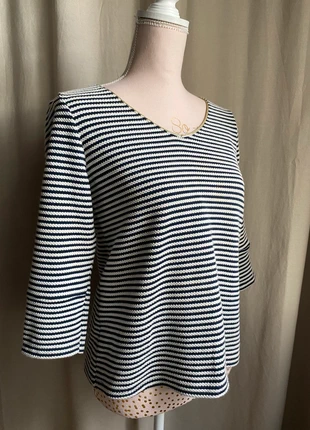 Pull léger à rayures Grain de Malice blanc et marine, brand: Grain de Malice, condition: Very good, size: S / 36 / 8, €10.00, €11.20 includes Buyer Protection