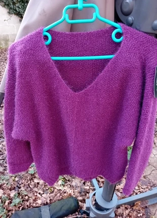 Pull mohair col en V, marca: je en sais pas, estado: Novo com etiquetas, tamanho: L / 40 / 12, €8.00, €9.10 inclui Proteção do Comprador