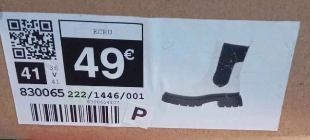 Bottines crème/beige élastique sans fermeture 41 femme Vice Versa neuf - photo numéro 4