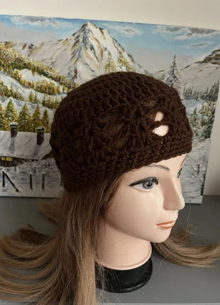 Bonnet Chapeau Bob hat hut hoed hattur gorro cap Kappe dop caipín berretto boné Léon Marron crochet, brand: Fait Main, condition: New without tags, size: One size, €11.50, €12.78 includes Buyer Protection