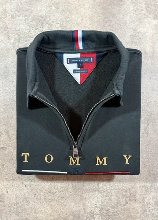pull homme tommy hilfiger 1/4 zip half zip col camionneur noir taille S coton, marque: Tommy Hilfiger, état: Très bon état, taille: S, 30,00 €, 32,20 € Protection acheteurs incluse