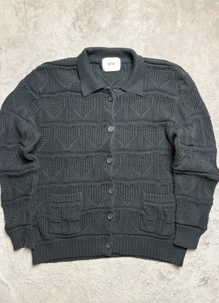 Gilet/Cardigan Arte noir en laine à motif cœur taille XL, merk: Arte, staat: Heel goed, maat: XL, € 130,00, € 137,20 inclusief Kopersbescherming