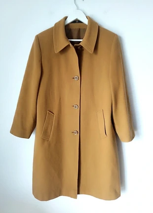 Sobretudo casaco castanho claro camel lã 90s 80s vintage, marca: Vintage Dressing, estado: Bom, tamanho: L / 40 / 12, €8.00, €9.10 inclui Proteção do Comprador