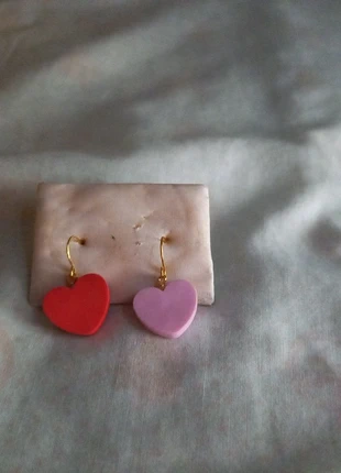 Pendientes de corazón, marca: Hecho a Mano, estado: Nuevo sin etiquetas, 5,00 €, 5,95 € Protección al comprador incluida