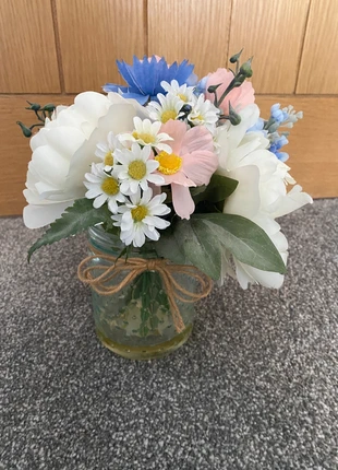 Sainsbury’s HOME coral peonies in a jar vase, brand: sainsbury's, condition: Very good, £5.00, £5.95 includes Buyer Protection