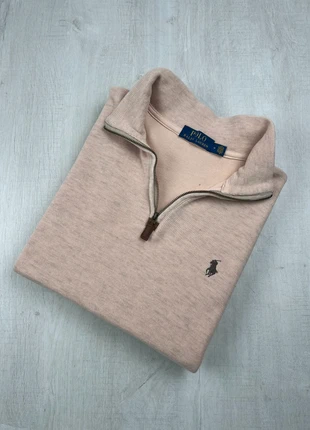 Pull Ralph Lauren beige clair col zippé coton logo gris brodé M homme old money, brand: Ralph Lauren, condition: Very good, size: M, €69.00, €73.15 includes Buyer Protection Pro