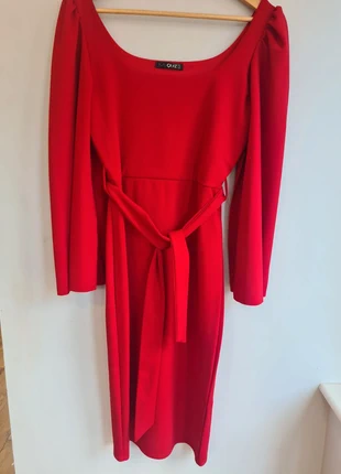 Quiz Red Bell Sleeve Belted Dress UK 12 Evening Party Occasion, brand: Quiz, condition: Very good, size: L / UK 16-18, £10.00, £11.20 includes Buyer Protection