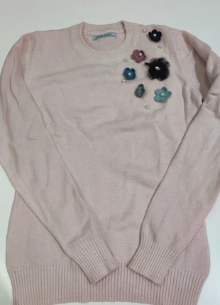 Maglioncino con fiori e perline, marca: Amo & Roma, estado: Muito bom, tamanho: L / 40 / 12, €4.00, €4.90 inclui Proteção do Comprador