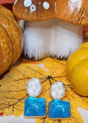 Boucles d'oreilles bleu & blanches acier inoxydable, marca: Tendance, estado: Muy bueno, 8,99 €, 10,14 € Protección al comprador Pro incluida